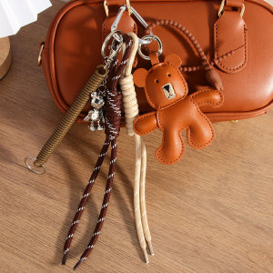 1 Pièce De Breloques De Sac Pour Femme En Pu, Série Simple, Motif Animal Quotidien h5 