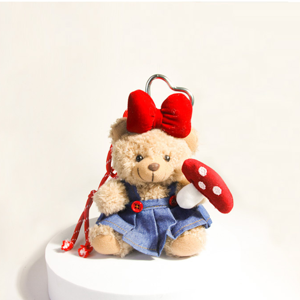 1 Breloque Pour Sac Femme Représentant Un Adorable Ourson Portant Un Nœud Papillon 