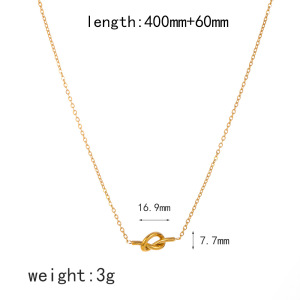 Boucles D'Oreilles Puces Pour Femme, Style Élégant Et Raffiné, En Acier Inoxydable Doré, Imperméables, En Forme De Nœud. 1 Paire h5 Image5