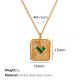 XL263 Collier en or avec pierre verte Image2