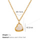 XL316 Collier en or avec coquillage blanc 