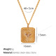 XL263 Collier en or avec pierre blanche