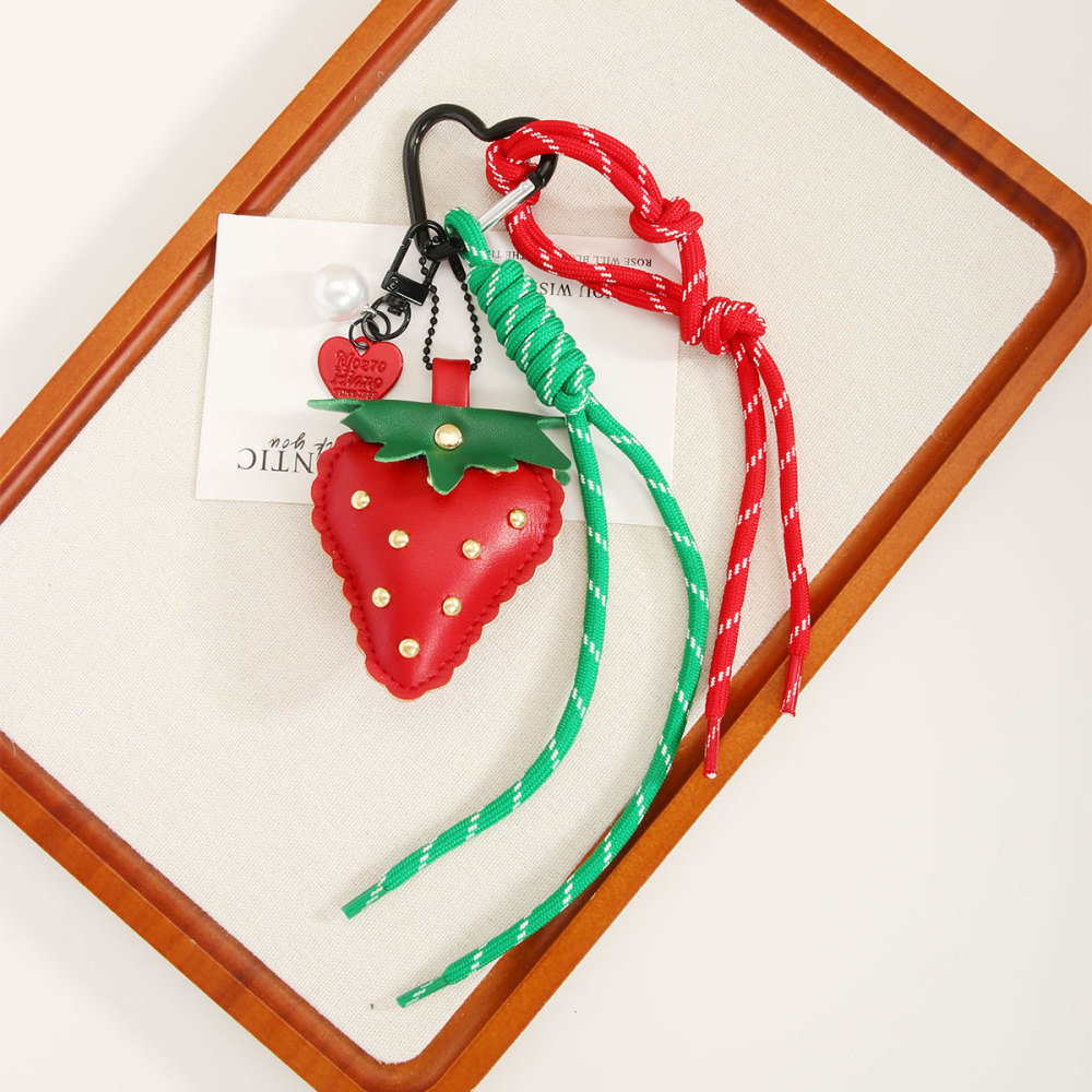1 Pièce De Breloques De Sac Pour Femme En Pu, Série Simple, Motif Plante Quotidienne Image2