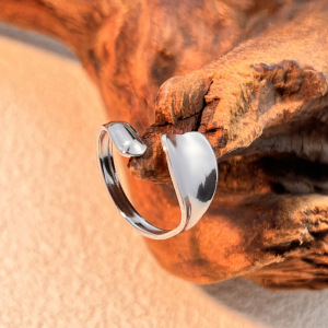 Bague Ajustable Pour Femme, En Acier Inoxydable Uni, Étanche, Collection Simple Series (1 Pièce). h5 