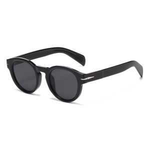 Lunettes De Soleil Rétro En Plastique De Couleur Unie Pour Femme, Série Simple, 1 Pièce h5