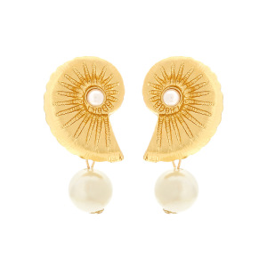 1 Paire De Boucles D'Oreilles Pendantes Pour Femme, Série Simple Vacation Turtle, Alliage De Perles Artificielles h5 