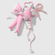 1 porte-clés en forme de nœud torsadé avec perle rose Image2