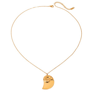 Collier Pendentif Femme Simple Series Retro Turtle En Acier Inoxydable Étanche Couleur Or (1 Pièce) h5 Image4
