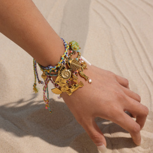 Collier Chaîne Femme Simple Series Vacation Turtle En Acier Inoxydable Étanche Couleur Or (1 Pièce) h5 Image3