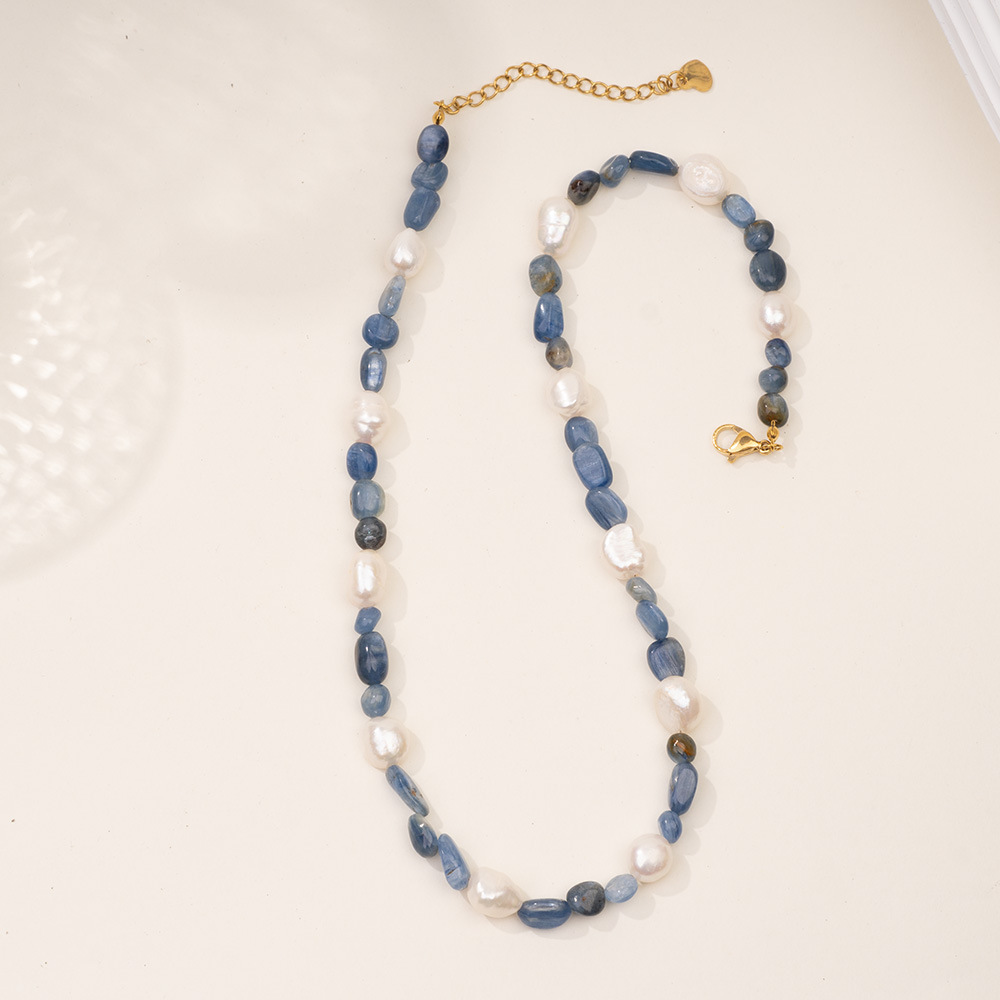 Collier De Perles Pour Femme, Série Romantique, Motif Tortue De Vacances, Cristal Couleur Or, Pierre Naturelle h5Image5