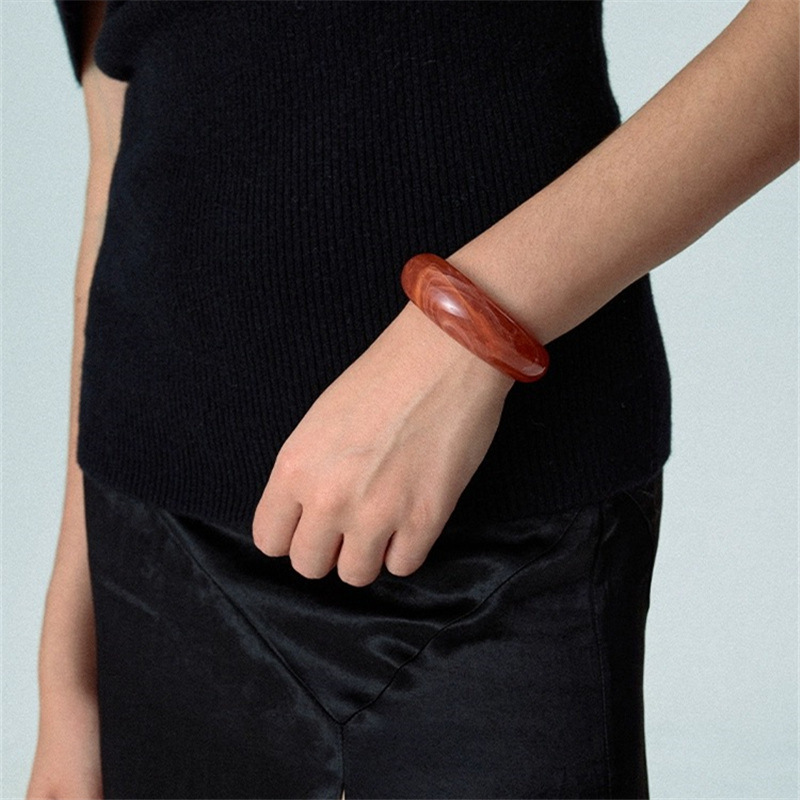 Bracelet Simple Géométrique En Résine Pour Femme, 1 Pièce, Série Simple Image3