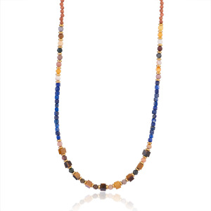 Collier De Perles Pour Femme, Style Bohème Classique, En Acier Inoxydable Imperméable, Orné De Pierres Naturelles Œil-De-Tigre (1 Pièce) h5 Image6