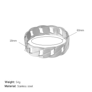 Bracelet Jonc Classique Torsadé En Acier Inoxydable, Couleur Or, Étanche, Collection Gleaming Series (1 Pièce) h5 