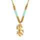 Collier en pierre naturelle avec perles en forme de fourche d'arbre - Or Image2