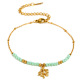 Bracelet en perles de pierre naturelle - Or 