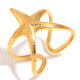 Bague ouverte étoile de mer - Or 