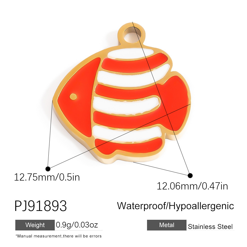 Pendentif Tortue Mignon En Acier Inoxydable Couleur Or Pour Femme, Série Simple, 1 Pièce 