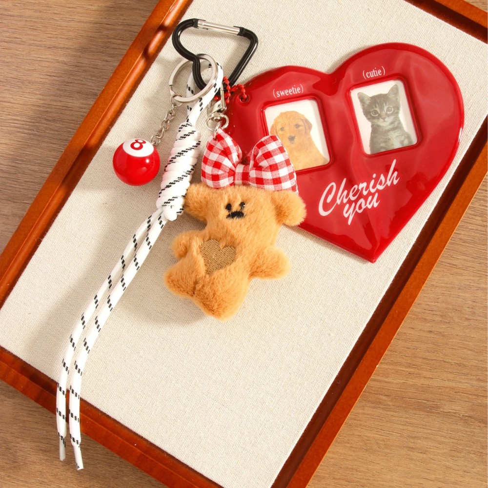 1 Breloque De Sac Ours En Peluche Mignon Avec Nœud Papillon h5Image2