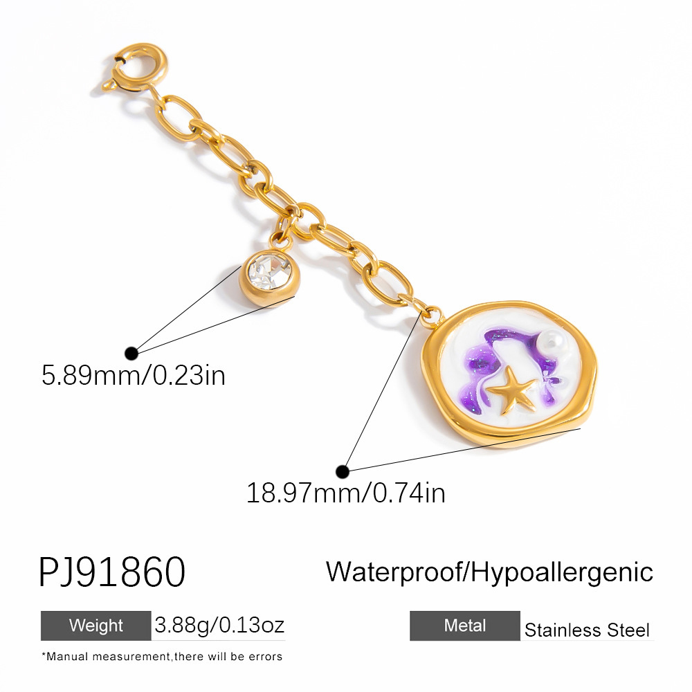 Pendentif Bikini Oceanic En Acier Inoxydable Étanche Couleur Or 