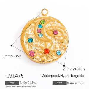Pendentifs Rétro En Acier Inoxydable Étanche Couleur Or À Faire Soi-Même h5 