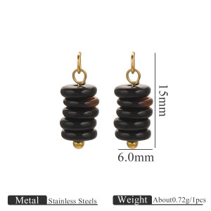 Pendentifs Pour Femmes En Perles Naturelles, Acier Inoxydable Et Pierre, Étanches h5 