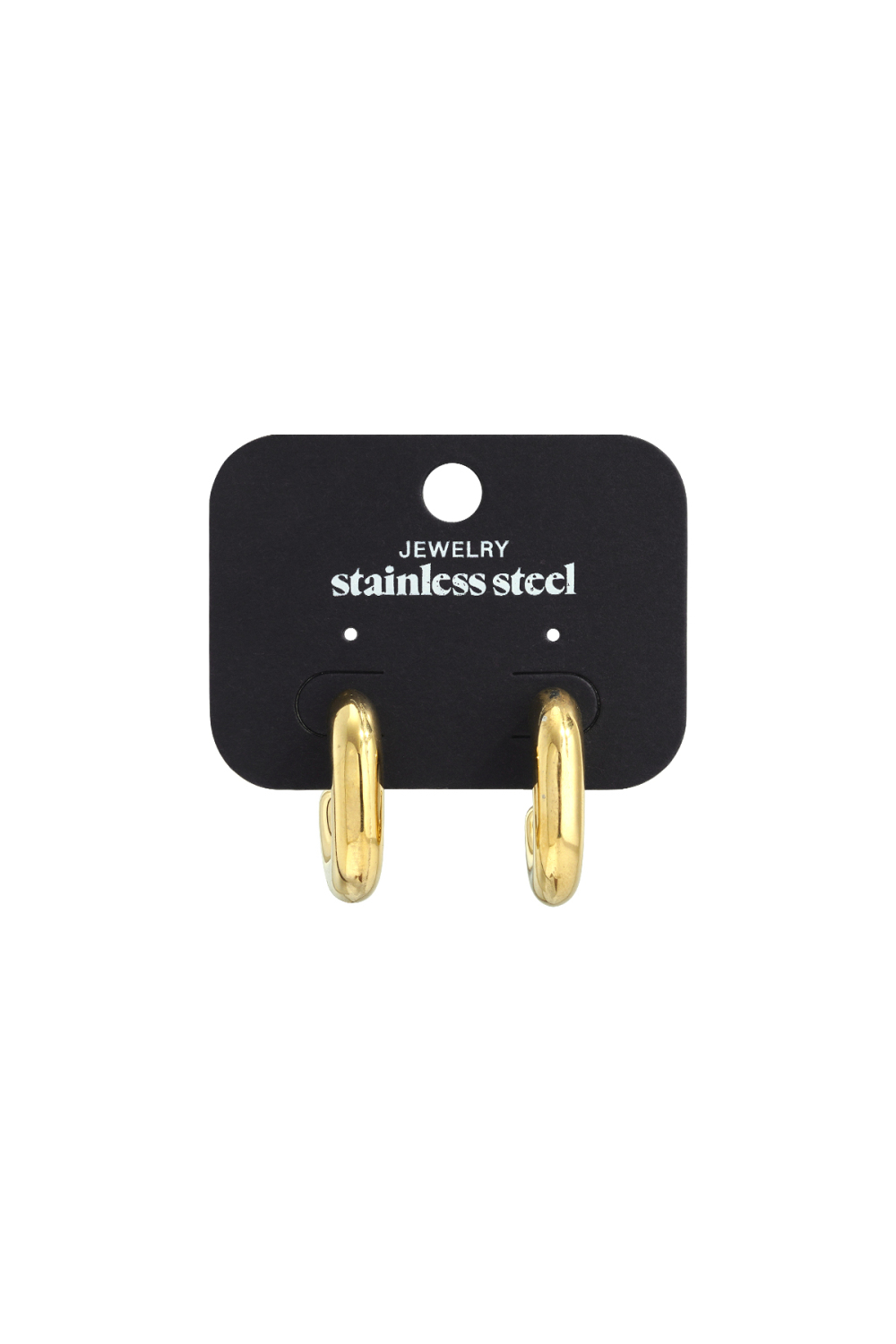 Boucles D'Oreilles Créoles En Acier Inoxydable De Forme Irrégulière, Série Décontractée, Simple Et Quotidienne, Bijoux Pour Femmes Image5