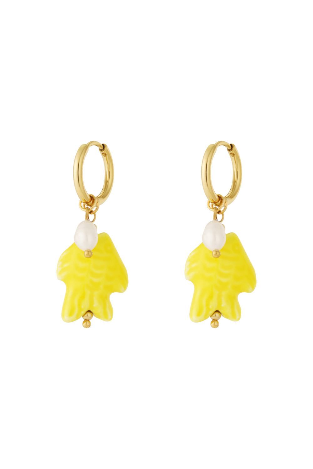 Boucles D'Oreilles En Forme De Poisson Perlé