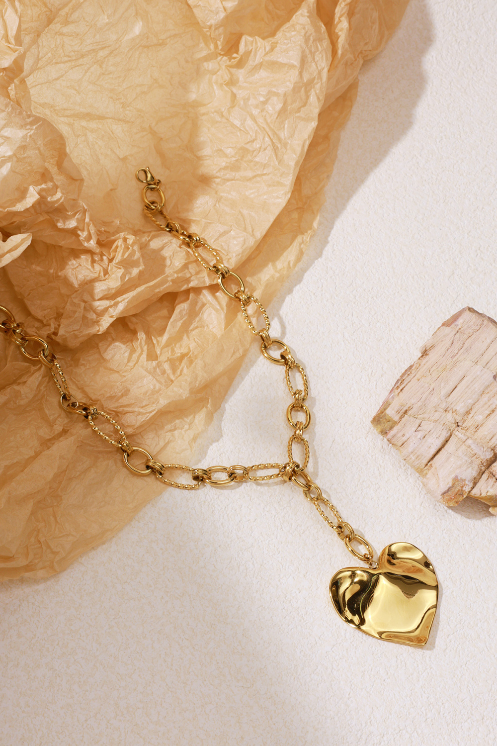 Collier Chaîne Grand Coeur Image4