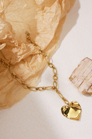 Collier Chaîne Grand Coeur h5 Image4