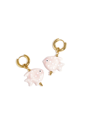 Boucles D'Oreilles Avec Breloque En Forme De Poisson h5 
