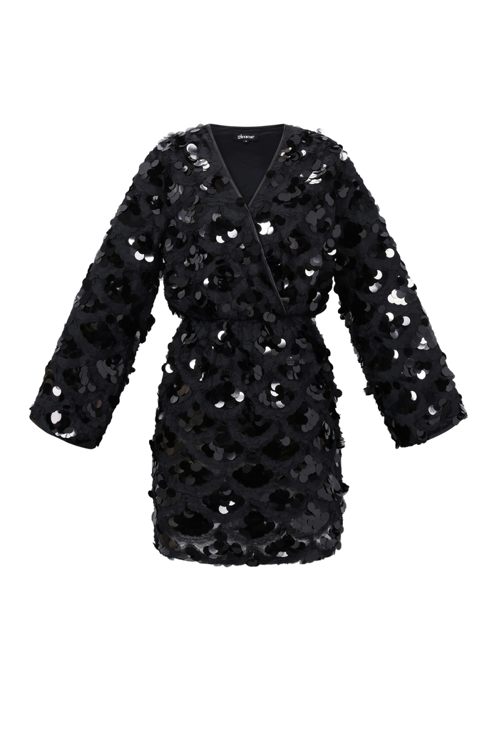 Tissu En Fibre De Polyester Femme Robe Mini Élégante Paillettes 
