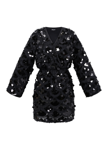 Tissu En Fibre De Polyester Femme Robe Mini Élégante Paillettes 2