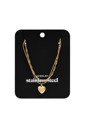 Collier À Plusieurs Rangs Avec Pendentif En Forme De Cœur h5 Image5