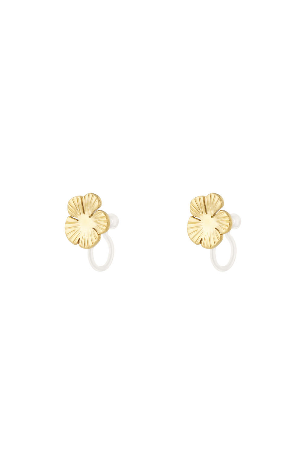Boucles D'Oreilles À Clip En Forme De Fleur 