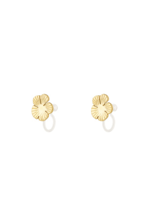 Boucles D'Oreilles À Clip En Forme De Fleur h5 