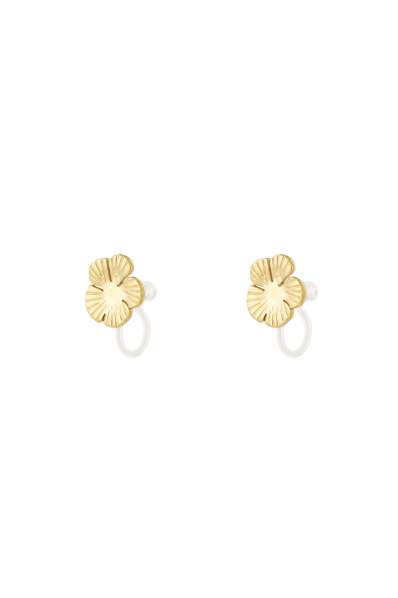 Boucles d'oreilles à clip en forme de fleur