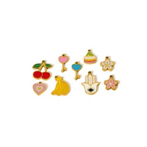 Pendentif Diy Mignon En Acier Inoxydable Étanche Et Coloré En Forme De Fruit h5 Image2