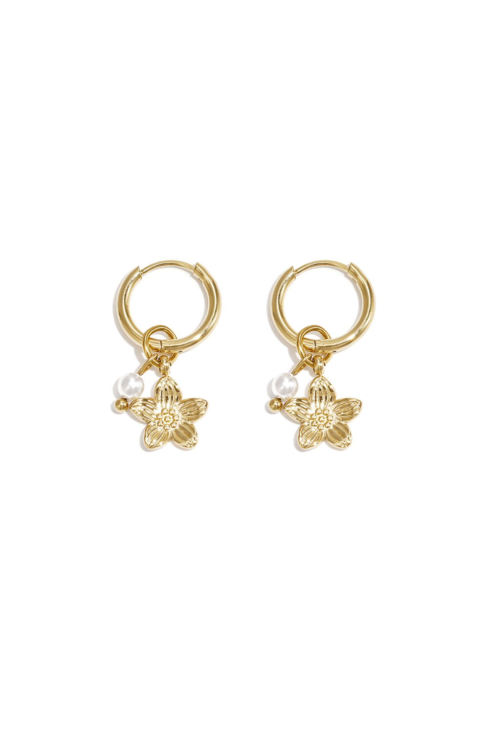 Boucles D'oreilles En Fleur De Perle 