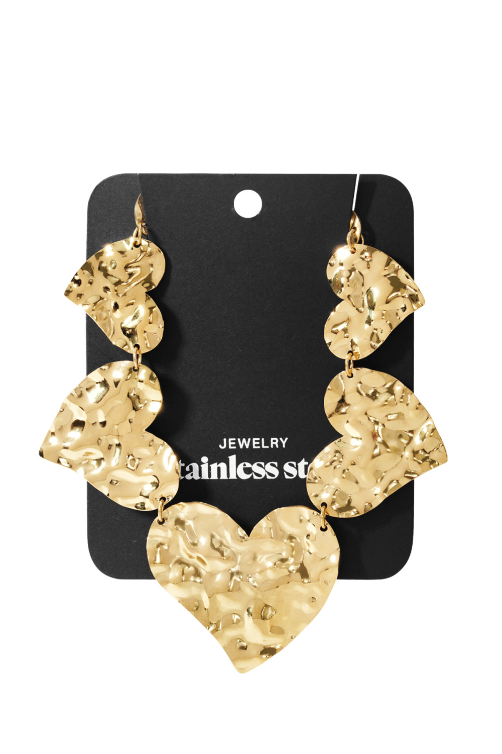 Colliers Chaîne En Acier Inoxydable, Série Cœur, Décontracté Et Simple, Bijoux Pour Femmes h5Image4