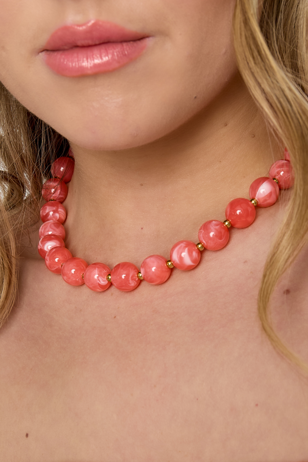 Collier De Perles Dorées De 135 Mm Image4