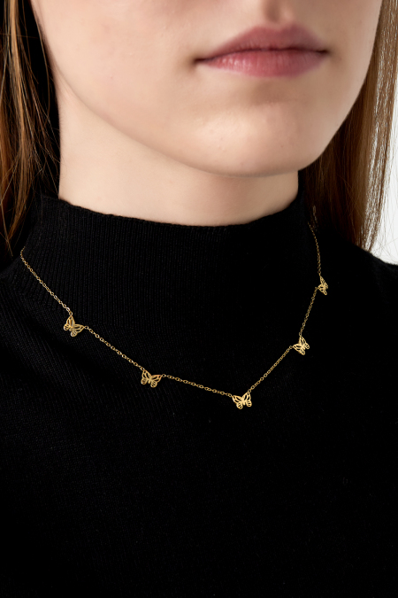 Collier Little Butterflies Argenté Acier inoxydable 2