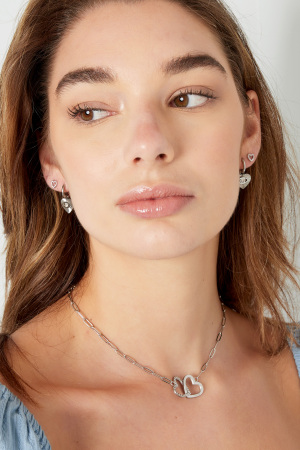 Collier Coeurs Liés - Argent Argenté Acier Inoxydable h5 Image4