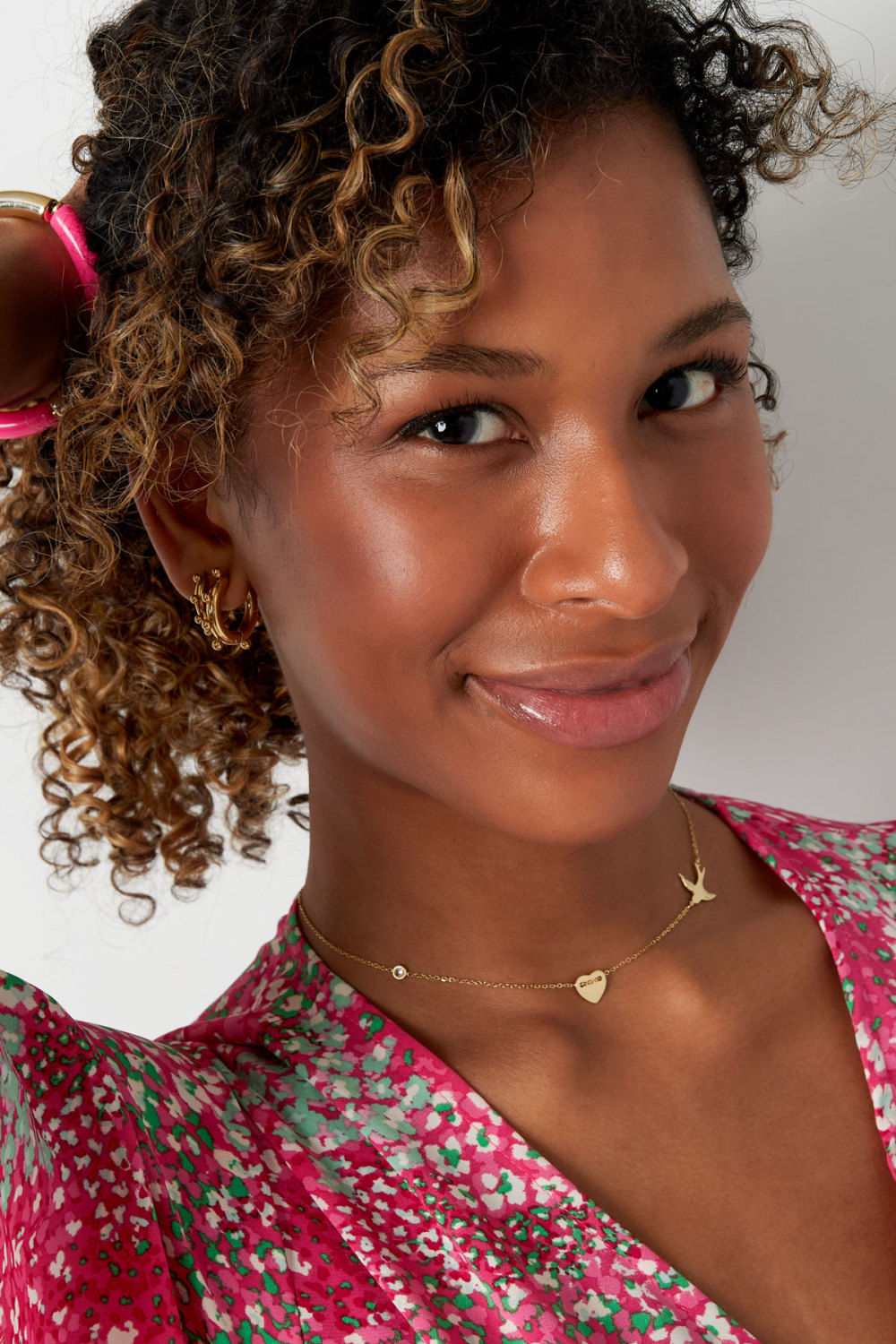 Collier 3 Charms - Acier Inoxydable Doré h5Image4