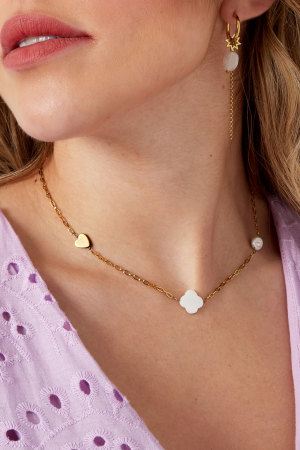 Collier Coeur Trèfle Coquillage h5 Image3