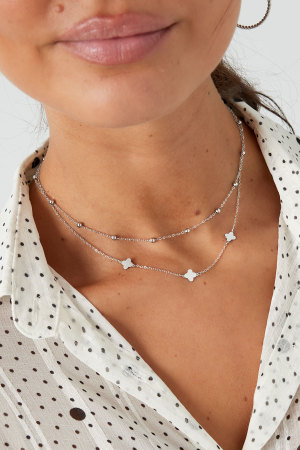 Collier Double Trèfle/Boules h5 Image3