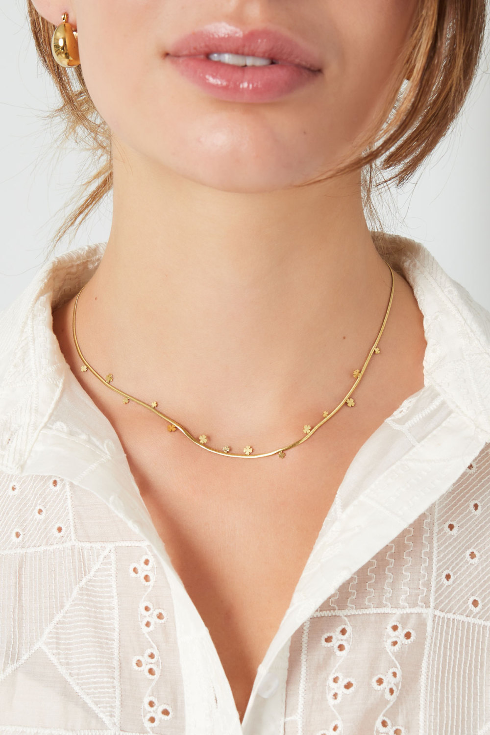 Collier De Fête Trèfle - Doré h5Image3