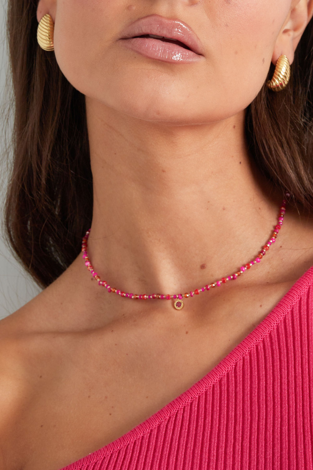 Charm Chaîne De Perles - Rose/Orange Image3