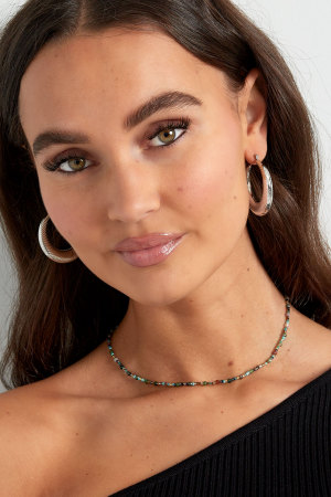 Collier Colcouleur Oré Pierre Naturelle - Couleur Or Vert h5 Image2