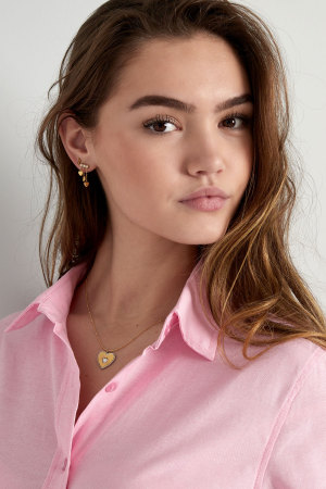 Collier Amoureux Coeur - Doré h5 Image2