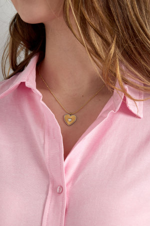 Collier Amoureux Coeur - Doré h5 Image3